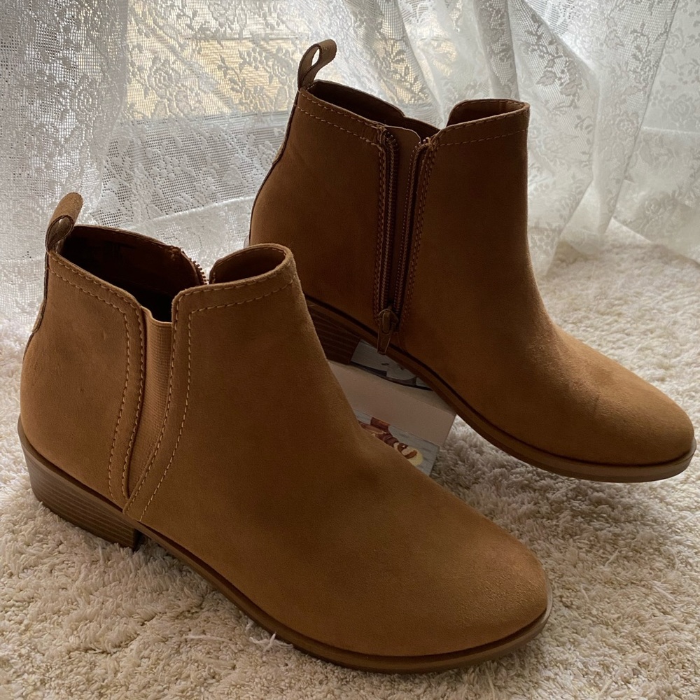Suede Tan Booties